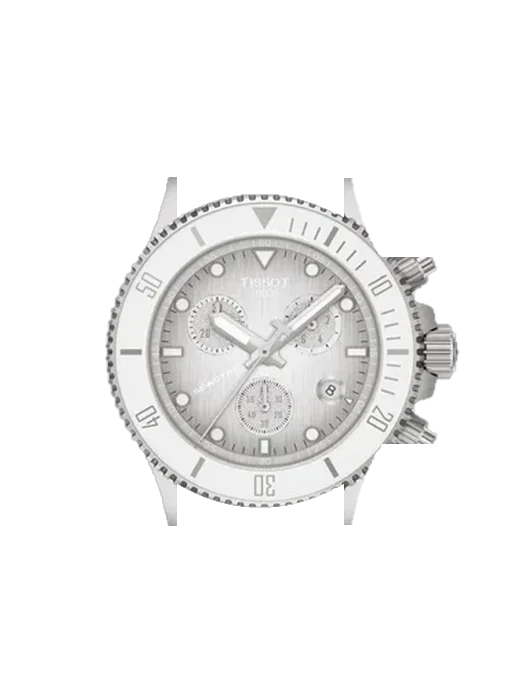 Seastar T120.217.17.011.00 avec Bracelet de montre en cuir de veau vintage marron — Patine naturelle