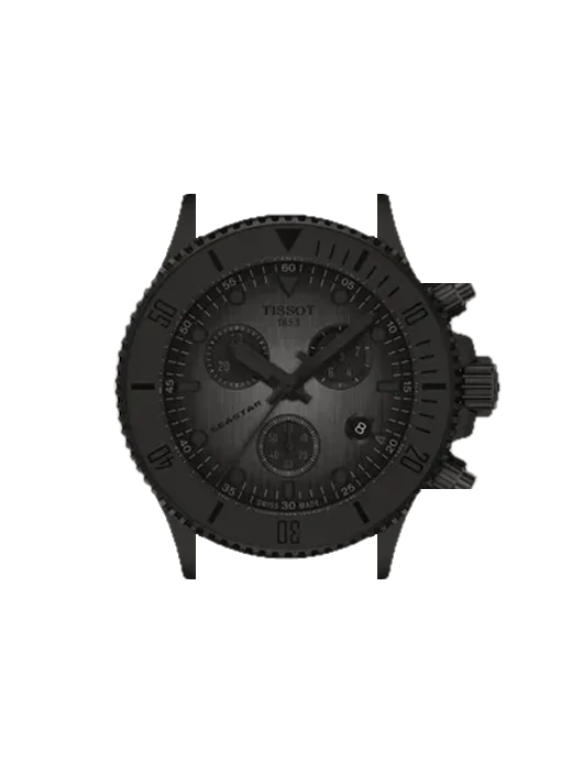 Seastar T120.217.33.061.00 avec Bracelet de montre en cuir de veau vintage marron — Patine naturelle