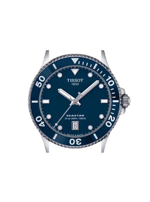 Seastar T120.410.11.041.00 avec Bracelet Grand Cavalier Cuir Orange