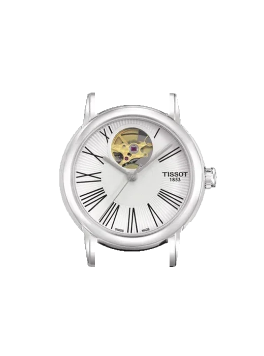 T-Classic T050.207.16.033.00 con Correa Saffiano roja con costuras en color crudo