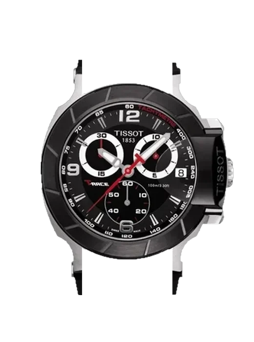 T-Race T048.417.27.057.00 avec Bracelet en cuir italien marron