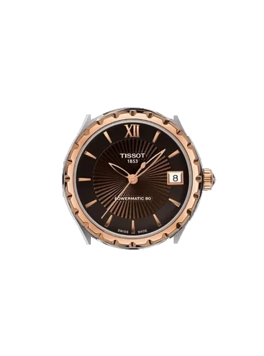 T-Trend T072.207.22.298.00 con Correa de piel de becerro vintage marrón — Patina natural