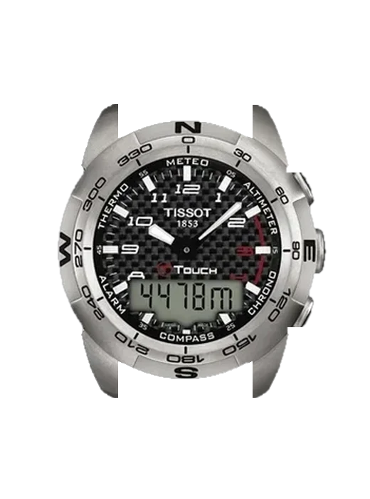Touch T013.420.44.202.00 mit Armband aus italienischem braunem Leder