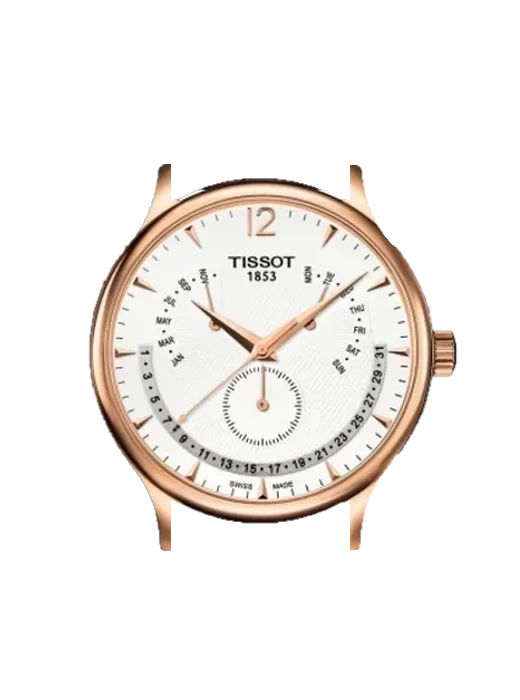 Tradition T063.637.36.037.00 avec Bracelet Grand Cavalier Cuir Orange