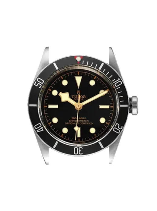 Black Bay 79230N-0009 avec Bracelet de montre en cuir de veau vintage marron — Patine naturelle