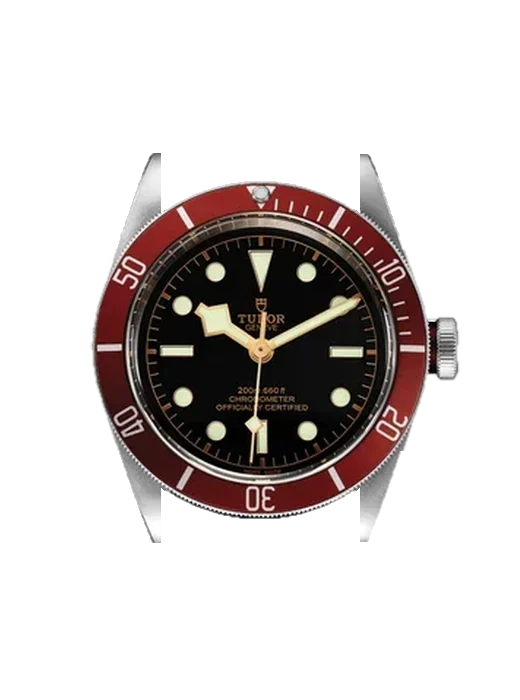 Black Bay 79230R-0010 mit Vintage Kalbslederarmband Braun — Natürliche Patina