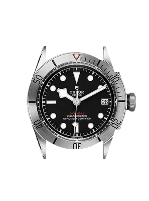Black Bay 79730 avec Bracelet de montre en cuir de veau vintage marron — Patine naturelle