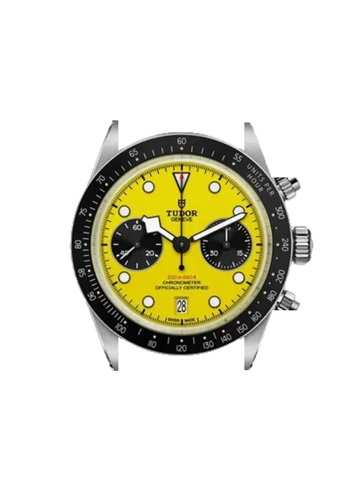 Black Bay Chrono 39 Bumblebee 79310N mit Grand Cavalier Cuir Armband Orange