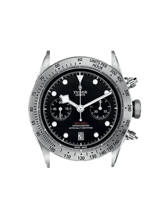 Black Bay Chronograph 79350 con Cinturino Pelle Italiana Marrone