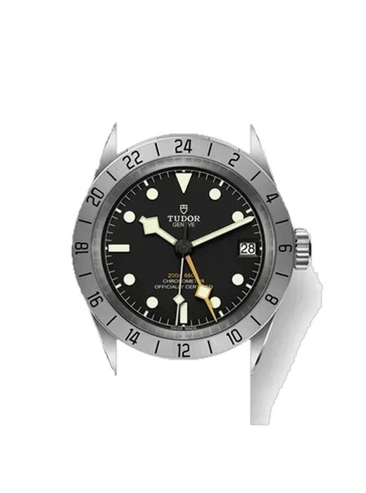 Black Bay Pro M79470 con Cinturino Vitello Vintage Marrone — Patina Naturale