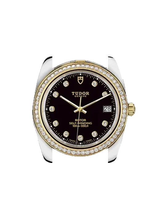 Classic 21023-0008 with Blue Alligator and Rubber Hybrid Strap