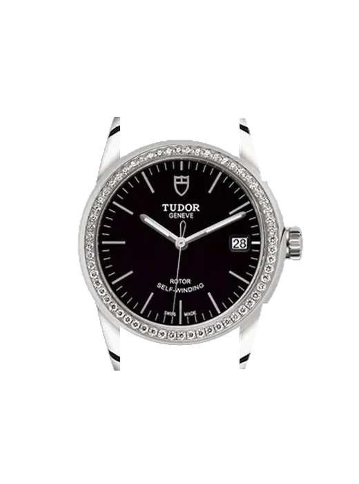 Glamour 55020-0008 avec Bracelet de montre en cuir de veau vintage marron — Patine naturelle
