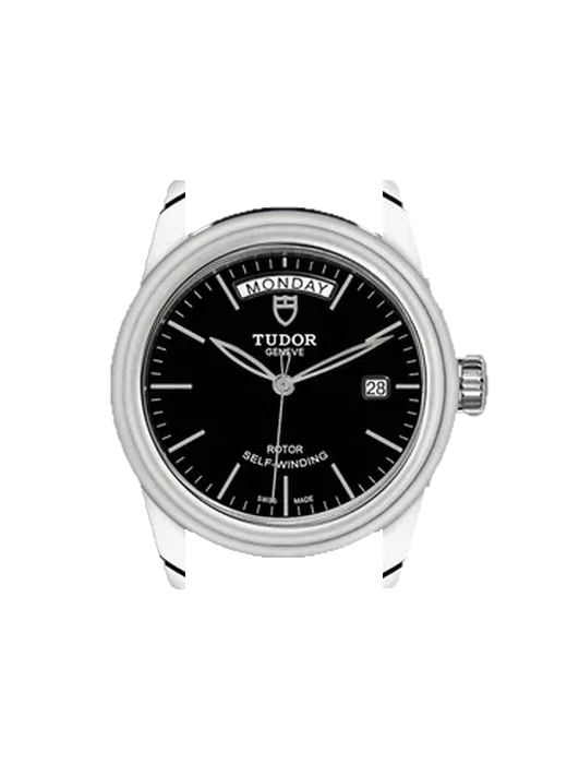 Glamour 56000-0023 mit Schwarzes Saffiano-Armband mit ecrufarbenen Nähten