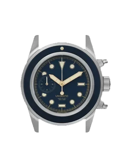 Modello Tre UWK-U3-8N con Cinturino Vitello Vintage Marrone — Patina Naturale