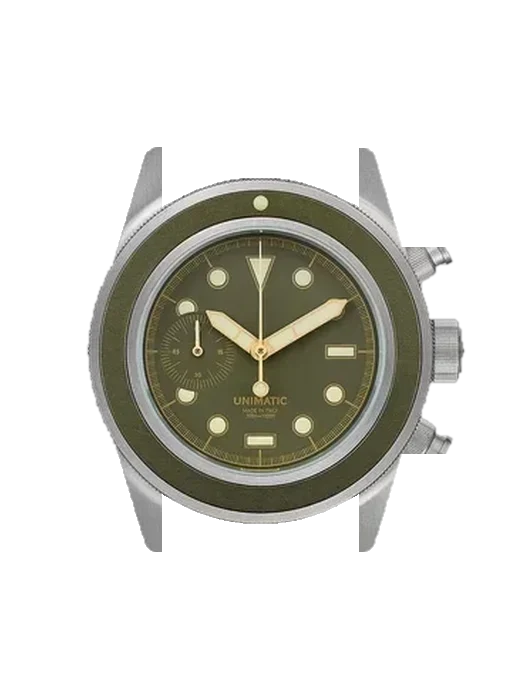 Modello Tre UWK-U3-8O avec Bracelet de montre en cuir de veau vintage marron — Patine naturelle
