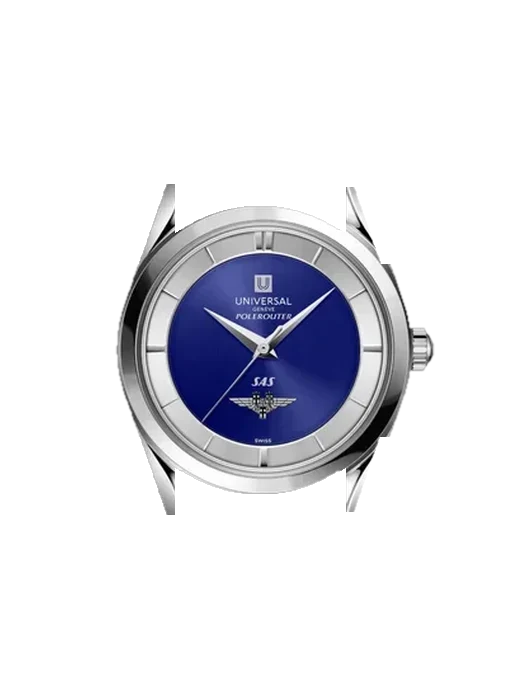 Polerouter JU6910101C1J1 avec Bracelet de montre en cuir de veau vintage marron — Patine naturelle