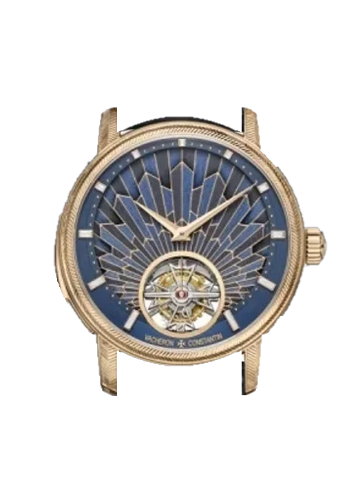 Artelier Cabinotiers Special Order 6520C/000R-085C with Black Nubuck Alligator Strap with Hand-Stitched Tone-on-Tone Stitching