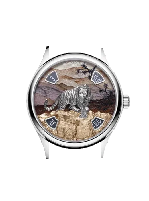 Artelier Cabinotiers Special Order 7600C/000G-B448 avec Bracelet Alligator Nubuck Noir avec Surpiqûre Ton sur Ton Faite Main