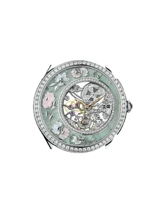 Métiers d'Art 33580/000G-B010 with Black Nubuck Alligator Strap with Hand-Stitched Tone-on-Tone Stitching