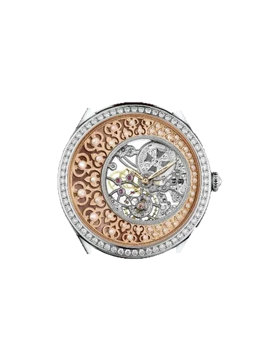 Métiers d'Art 33580/000G-B011 mit Armband aus rosa Straußenleder