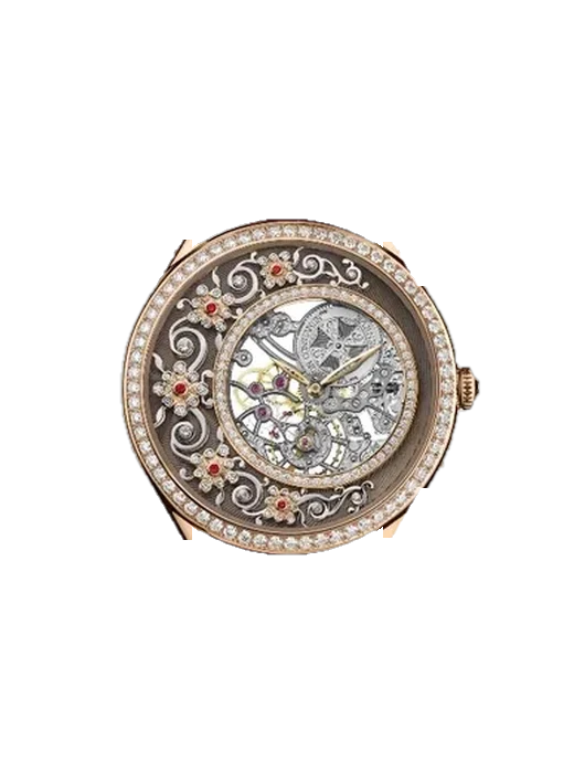 Métiers d'Art 33580/000R-B009 with Pink Ostrich Strap