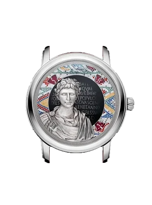 Métiers d'Art 7620A/000G-B929 mit Alligator-Nubuk-Armband Schwarz mit Ton-in-Ton-Naht, handgenäht
