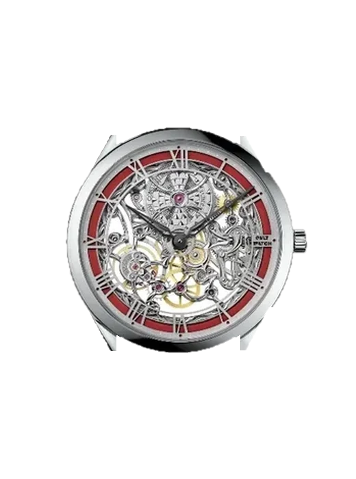 Métiers d'Art 82020/000G-B143 mit Alligator-Nubuk-Armband Schwarz mit Ton-in-Ton-Naht, handgenäht