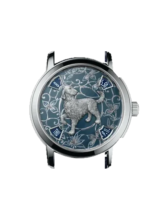 Métiers d'Art 86073/000P-B257 con Correa de cocodrilo gris mate