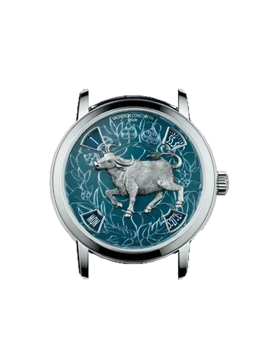 Métiers d'Art 86073/000P-B647 con Correa de cocodrilo gris mate