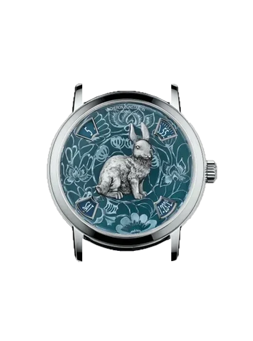Métiers d'Art 86073/000P-B93 mit Alligator-Nubuk-Armband Schwarz mit Ton-in-Ton-Naht, handgenäht