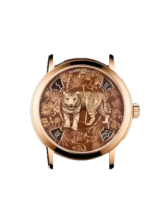 Métiers d'Art 86073/000R-B901 with Black Nubuck Alligator Strap with Hand-Stitched Tone-on-Tone Stitching