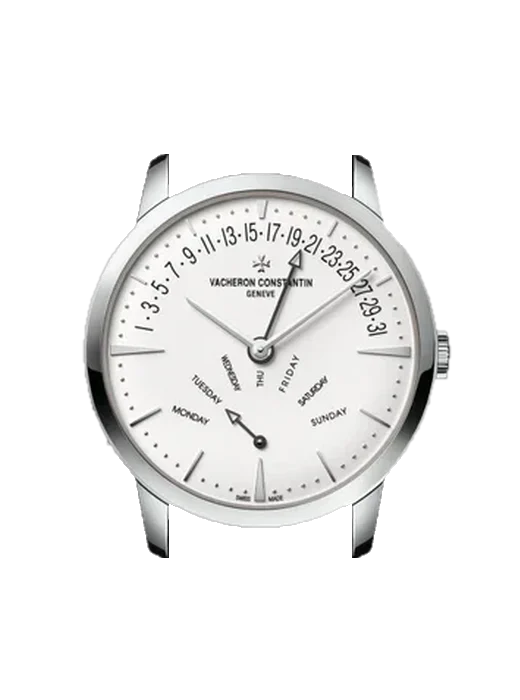 Patrimony 4000U/000G-B112 with Black Nubuck Alligator Strap with Hand-Stitched Tone-on-Tone Stitching