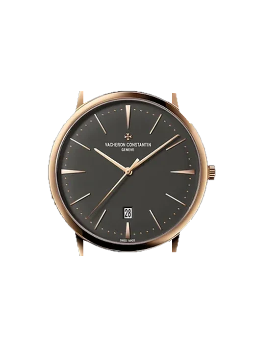 Patrimony 85180/000R-9166 con Cinturino Alligatore Nubuck Nero con Cucitura Sur Tone a Mano
