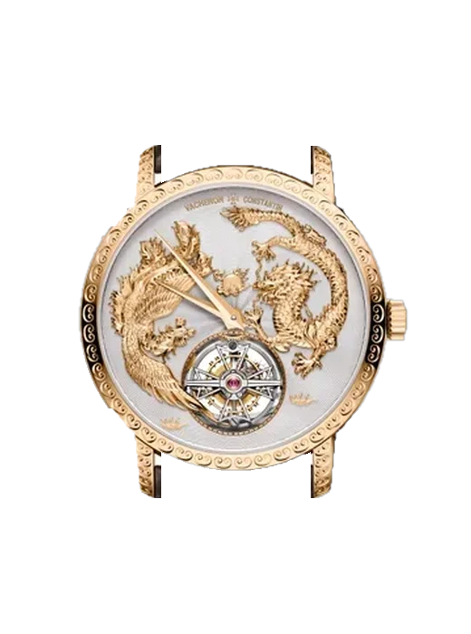 Traditionnelle 6040T/000R-B959 mit Armband aus rosa Straußenleder