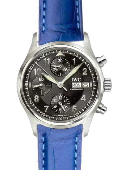 Pilot IW3706-15 con Correa de cocodrilo azul mate