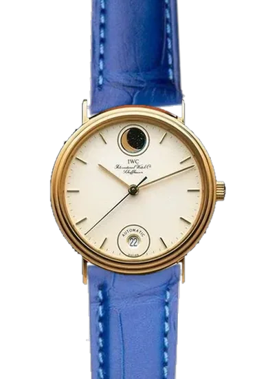 Portofino IW3550-01 con Correa de cocodrilo azul mate