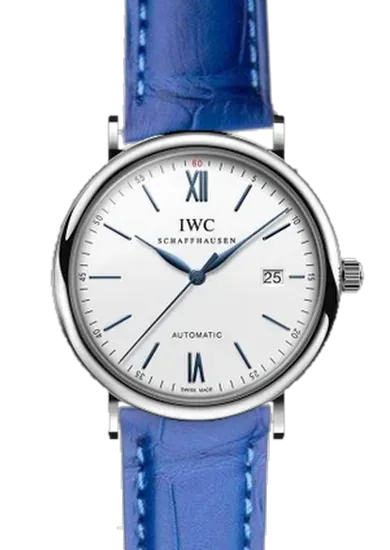 Portofino IW3565-27 con Cinturino Alligatore Azzurro Opaco