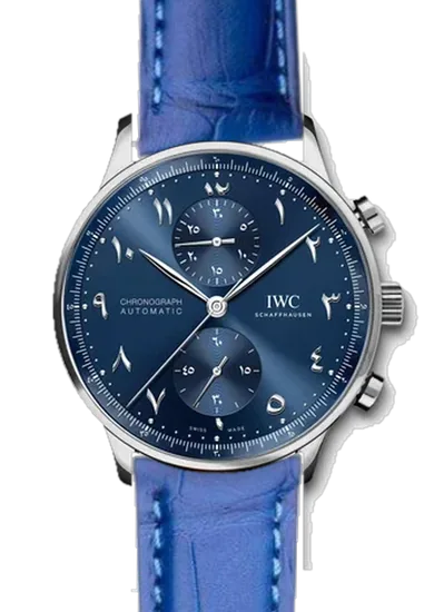 Portugieser IW3714-89 con Cinturino Alligatore Azzurro Opaco
