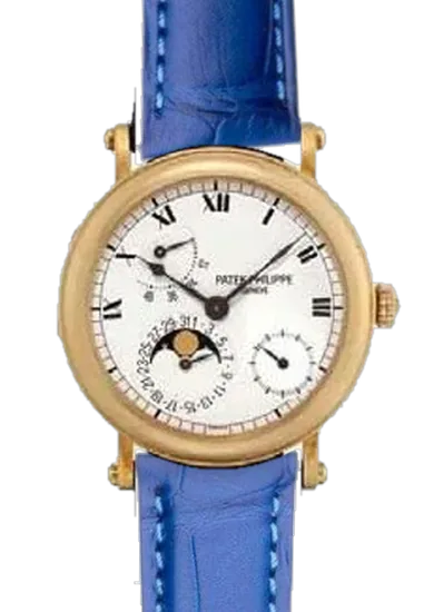Calatrava 5054J avec Bracelet Alligator Bleu Mat