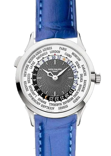 Complications 5230G-001 con Correa de cocodrilo azul mate