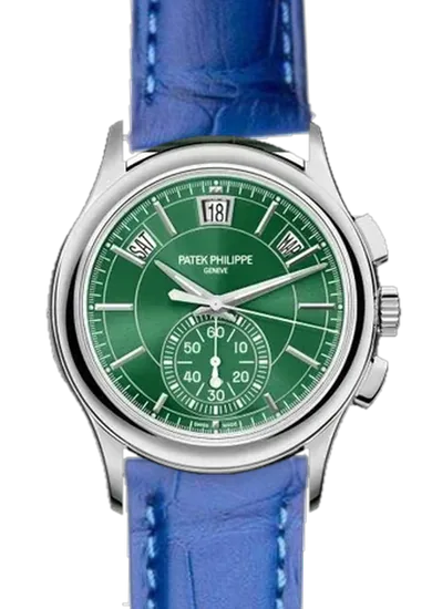 Complications 5905P-014 con Correa de cocodrilo azul mate