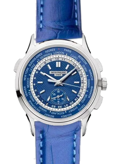 Complications 5930G-010 avec Bracelet Alligator Bleu Mat