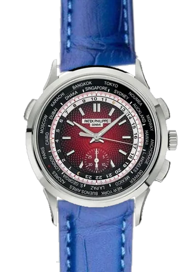 Complications 5930G-011 avec Bracelet Alligator Bleu Mat