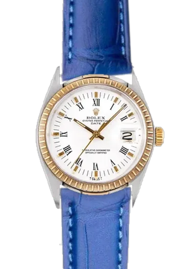 Date 1505 con Cinturino Alligatore Azzurro Opaco