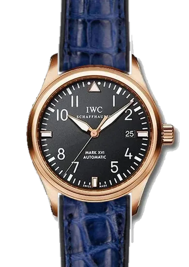 Pilot IW3255-15 con Correa híbrida de piel de cocodrilo y caucho azul