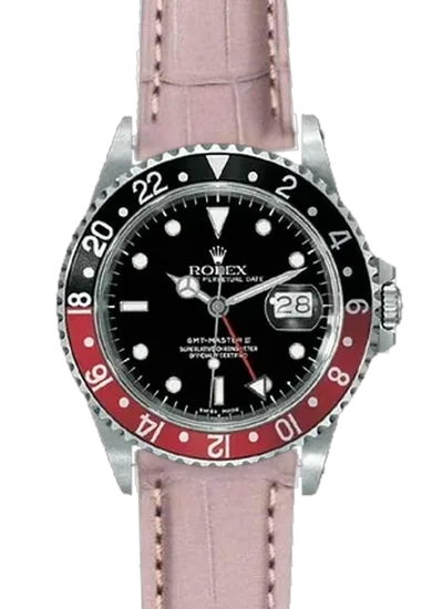 GMT-Master 16710 Coke with Matte Grey Alligator Strap