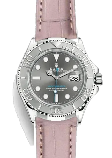 Yacht-Master 126622-0001 con Correa de cocodrilo gris mate