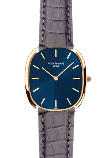 Golden Ellipse 3738/100J-012 avec Bracelet Alligator Gris Foncée Mat