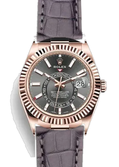 Sky-Dweller 326235-0006 con Cinturino Alligatore Grigio Scuro Opaco