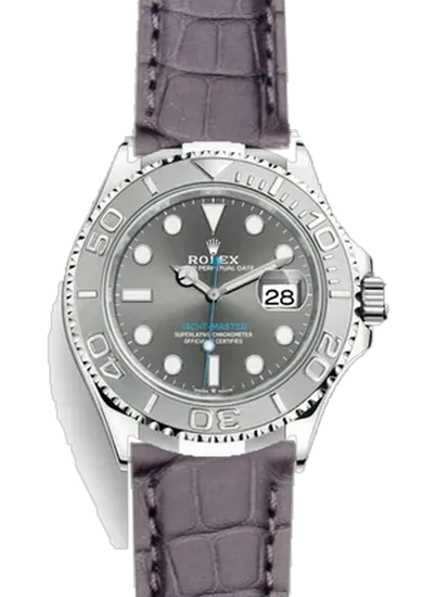 Yacht-Master 126622-0001 con Correa de cocodrilo gris oscuro mate